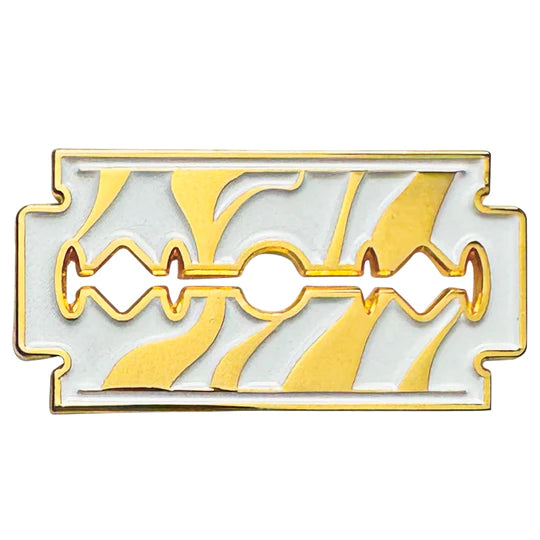 Reflection Blade Barber Pin Gold