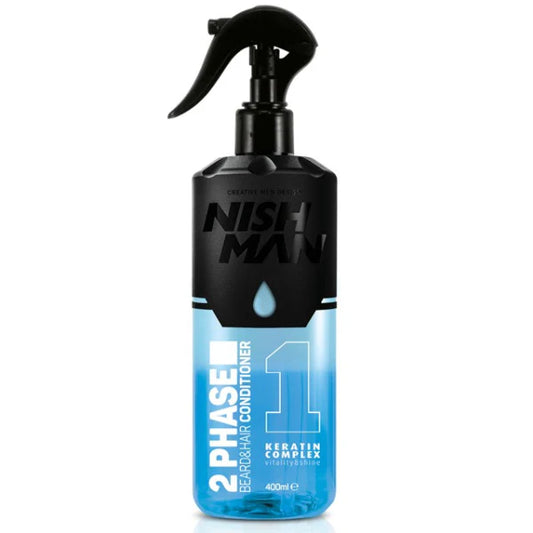 Nishman 2 Phase Beard & Hair Conditioner w/ Keratin Complex (400ml/13.5oz)