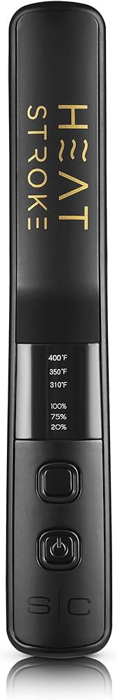 StyleCraft Heat Stroke Beard & Styling Hot Brush, Cool Touch Tips Anti-Scold, Hair Straightener, Black